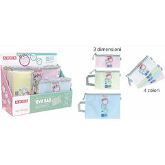 BUSTE CON CERNIERA IN EVA CON ZIP - ESPOSITORE 36PZ