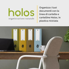 Cartella 3 lembi Holos verde in plastica riciclata