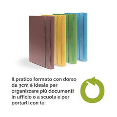 Cartella progetto Holos 3 verde in plastica riciclata