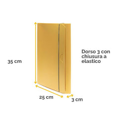 Cartella progetto Holos 3 giallo in plastica riciclata
