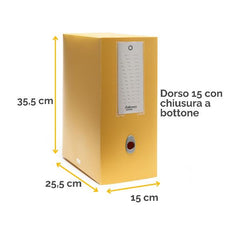 Scatola progetto Holos D15 giallo in plastica riciclata