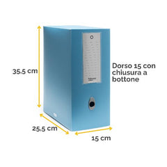Scatola progetto Holos D15 azzurro in plastica riciclata