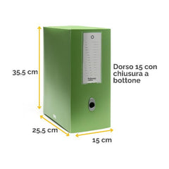 Scatola progetto Holos D15 verde in plastica riciclata