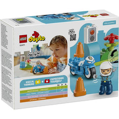 Motocicletta blu della Polizia