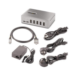 Hub USB-C 3.0 a 10 Porte - 8x USB-A + 2x USB-C - Autoalimentato con Alimentatore da 65W - Hub USB 3.1 10Gbps - Multipresa USB Type-C per Desktop/Laptop con Cavo di Bloccaggio Certi