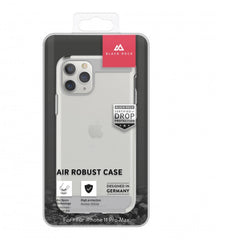 AIR ROBUST - Cover Ultra protettiva in TPU trasparente e finiture colore trasparente opache bordi rialzati compatibile con Apple iPhone 11 Pro Max