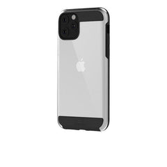 AIR ROBUST - Cover Ultra protettiva in TPU trasparente e finiture colore nero opache bordi rialzati compatibile con Apple iPhone 11 Pro Max