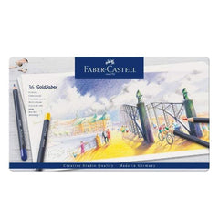 Matite colorate Goldfaber conf. metallo da 36