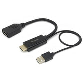 EQUIP - ADATTATORE da HDMI a DisplayPort M/F 4K/60Hz + USB-A/M (alimentazione)