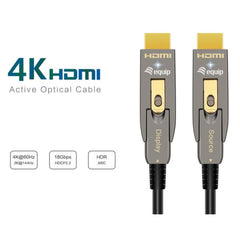 EQUIP - Cavo ottico attivo HDMI 2.0 staccabile tipo D + A, 4K/60Hz - 15m