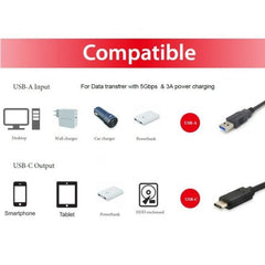 EQUIP - CAVO USB 3.2 Gen 1 da C ad A, M/M, 5Gbps, 0,25m
