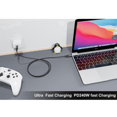 EQUIP - CAVO USB4, da USB-C maschio a USB-C maschio, 80 Gbps, PD 3.1 240 W, 8K/60 Hz, compatibile con Thunderbolt 3/4, 2.0m