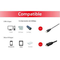EQUIP - CAVO USB 2.0 da Tipo-A a Micro-B, M/M, 1.0m