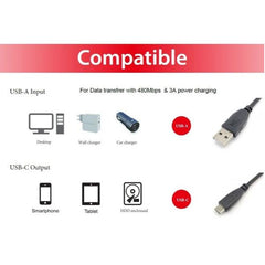 EQUIP - CAVO USB 2.0 da Tipo-C a Tipo-A M/M, 1.0m