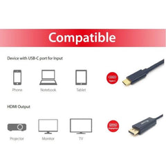 EQUIP - CAVO da USB-C a DisplayPort 4K/60Hz M/M (comp. Thunderbolt 3), 2.0m