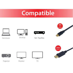 EQUIP - CAVO da Mini DisplayPort a DisplayPort M/M 4K/60Hz, 2.0m