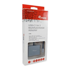 EQUIP - ADATTATORE USB-C 5 in 1, HDMI 4K/30Hz, VGA, USB-C PD 100W, USB 3.0, AUX