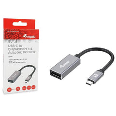 EQUIP - ADATTATORE da USB-C a DISPLAYPORT 1.4 8K/30Hz (Compatibile Thunderbolt 3/4)