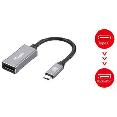 EQUIP - ADATTATORE da USB-C a DISPLAYPORT 1.4 8K/30Hz (Compatibile Thunderbolt 3/4)