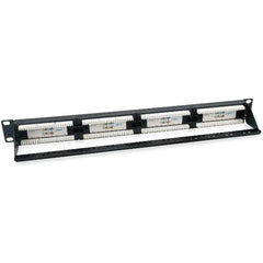 EQUIP - PATCH PANEL 24 PORTE CAT.6 NON SCHERMATO, 1U 19" - Nero