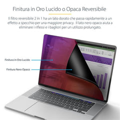 Filtro Privacy per MacBook Pro 21/23 da 14", Privacy Screen Protector con riduzione della Luce Blu, Protezione dello schermo reversibile, +/- 30 gradi