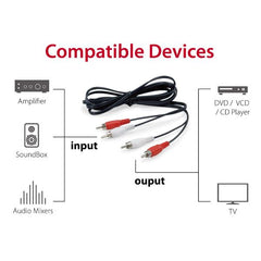 EQUIP - CAVO AUDIO STEREO 2x RCA M/M, 2.5mm