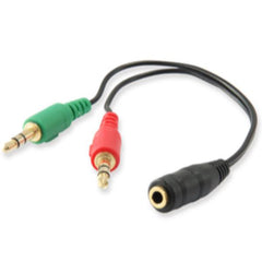 EQUIP - JACK 3.5mm FEMALE SPLITTER X 2 JACK 3.5mm MALE