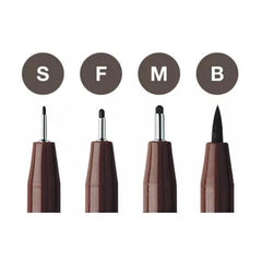 Penna Pitt Artist Pen seppia Set 4 (F,S,M,B)