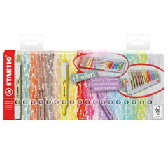 EVIDENZIATORE TASCABILE STABILO SWING COOL SET DA SCRIVANIA 18 COLORI PASTELLO