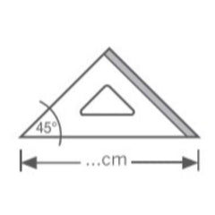 SQUADRA ALLUMINIO PROFIL 45°CM 25