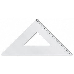 SQUADRA 45° DI 30 CM LINEA ALLUMINIO - MILLIMETRATA