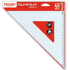 SQUADRA 45° DI 30 CM LINEA ALLUMINIO - MILLIMETRATA