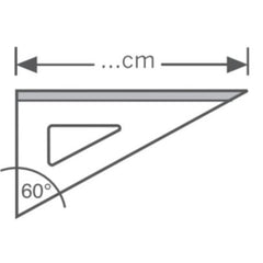 SQUADRA ALLUMINIO PROFIL 60°CM 25