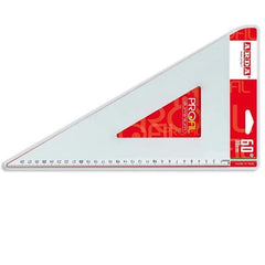 SQUADRA 60° DI 30 CM LINEA ALLUMINIO - MILLIMETRATA