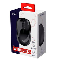 YVI MOUSE OTTICO WIRELESS COMPATTO DAL DESIGN CONFORTEVOLE - NERO