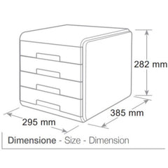 CASSETTIERA MYDESK 4CASSETTI BIANC