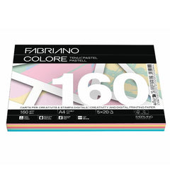 FABRIANO COLORE MIX TENUI - A4 160g 100 fogli