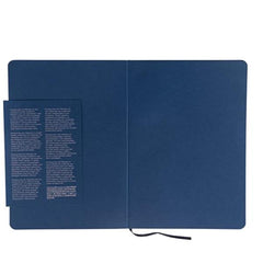 Fabriano - Quaderno ecoqua plus stitch lines a5, 80 fogli color dark blue