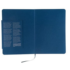 Fabriano - Quaderno ecoqua plus stitch a quadretti a5, 80 fogli color dark blue