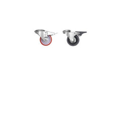 SET4 RUOTE RACK P150KG 2 CON FRENO