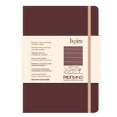 Fabriano - Quaderno a ispira hard lines A5, 96 fogli color brown