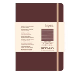 Fabriano - Quaderno a ispira hard lines A5, 96 fogli color brown