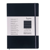 Fabriano - Quaderno a ispira hard lines A5, 96 fogli color black