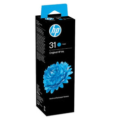 Flacone di inchiostro ciano originale HP 31 da 70 ml