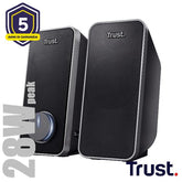 SET ALTOPARLANTI SPEAKERS 2.0 28W PICCO (14W RMS) CON INGRESSO JACK 3,5MM - TRUST ARYS - NERO