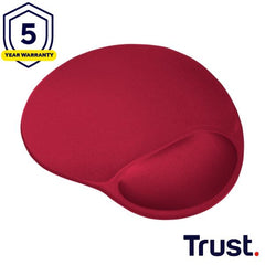 TAPPETINO/MOUSEPAD ERGONOMICO CON POGGIAPOLSO - TRUST BIGFOOT - ROSSO