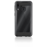 AIR ROBUST - Cover Ultra protettiva in TPU trasparente e finiture colore nero opache bordi rialzati compatibile con Samsung Galaxy A20e