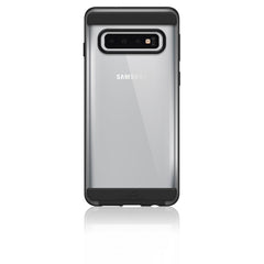AIR ROBUST - Cover Ultra protettiva in TPU trasparente e finiture colore nero opache bordi rialzati compatibile con Samsung Galaxy S10