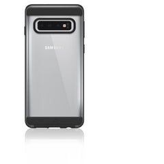 AIR ROBUST - Cover Ultra protettiva in TPU trasparente e finiture colore nero opache bordi rialzati compatibile con Samsung Galaxy S10