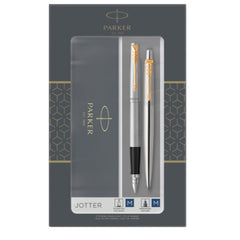SET DUO PENNA SFERA + STILOGRAFICA JOTTER STAINLESS STEEL GT